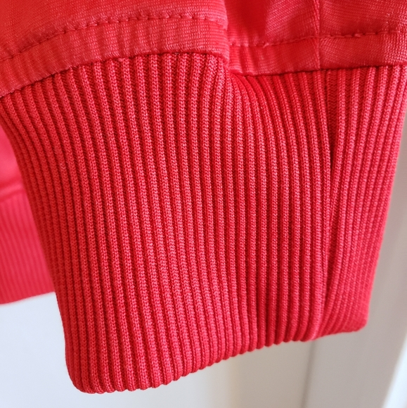 Nike Red White Stripe Sport Zip Up Warm Up Jacket Men Woman Small Like Brand New - Picture 9 of 15